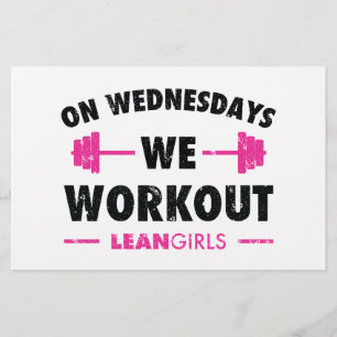 Lean Girls på onsdag Flygblad