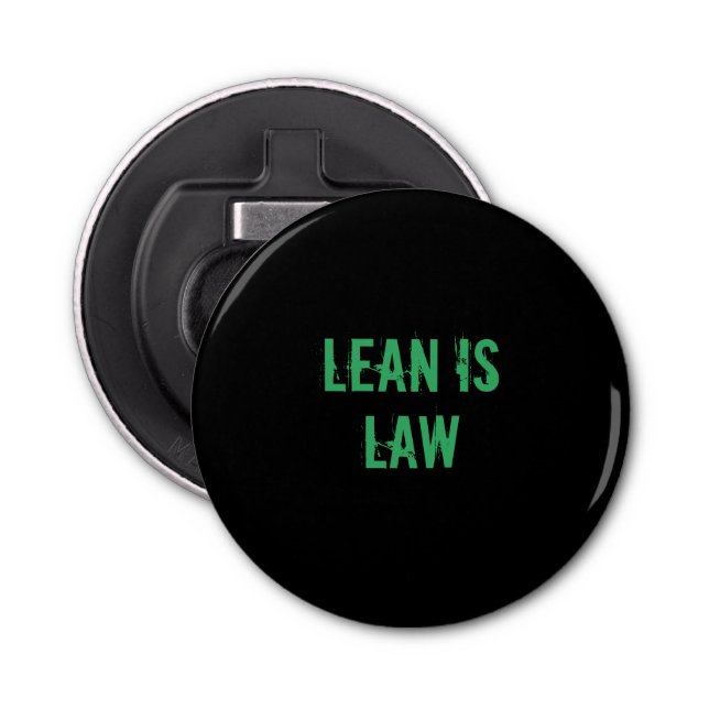 Lean is Law Fitness Personal Trainer Bodybuilding Flasköppnare (Framsidan)