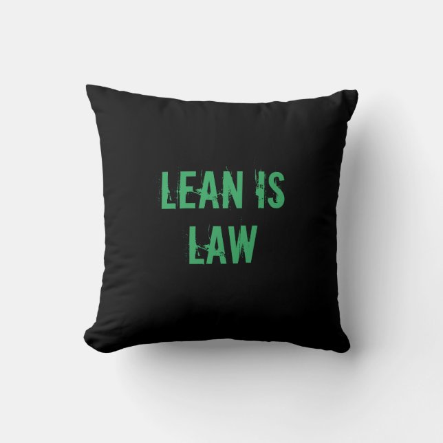 Lean is Law Fitness Personal Trainer Bodybuilding Kudde (Framsida)