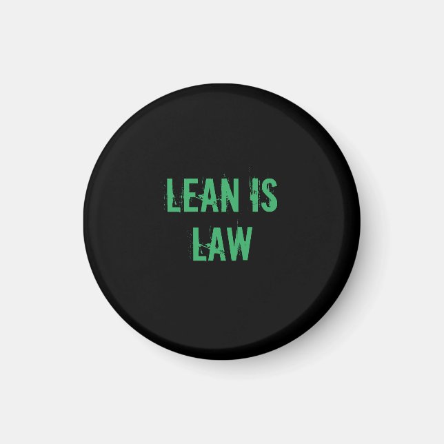Lean is Law Fitness Personal Trainer Bodybuilding Magnet (Framsidan)