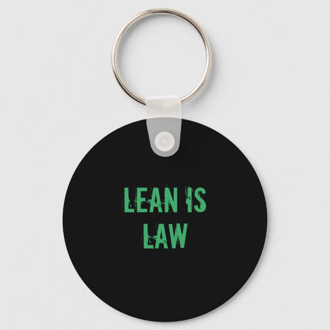 Lean is Law Fitness Personal Trainer Bodybuilding Nyckelring (Framsida)