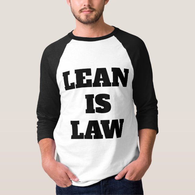 Lean is Law Fitness Personal Trainer Bodybuilding T Shirt (Framsida)