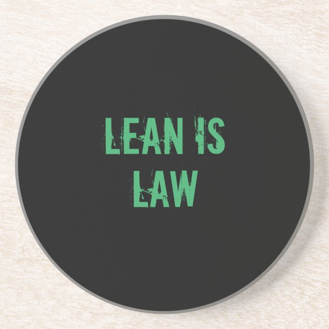 Lean is Law Fitness Personal Trainer Bodybuilding Underlägg (Framsidan)