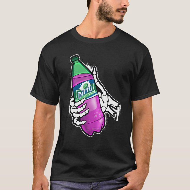Lean Lila Drank Dirty Dubbla kopp Lean Line Smok T Shirt (Framsida)
