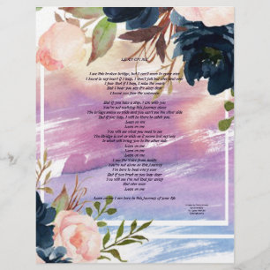 Lean On Me Watercolor Blommigt Papper