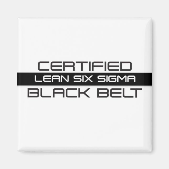 Lean Six Sigma Auktoriserad Black Bälte Magnet (Framsidan)