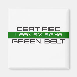Lean Six Sigma Auktoriserad Grönt Bälte Magnet