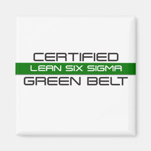 Lean Six Sigma Auktoriserad Grönt Bälte Magnet