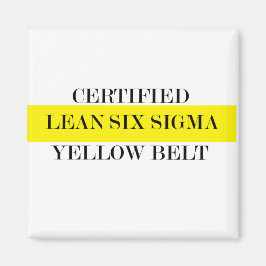 Lean Six Sigma Gult Bälte Magnet