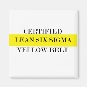 Lean Six Sigma Gult Bälte Magnet