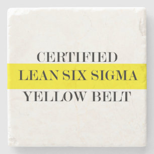 Lean Six Sigma Gult Bälte Underlägg Sten