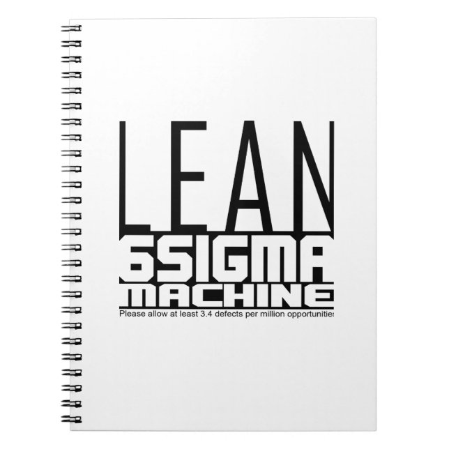Lean Six Sigma Maskin Anteckningsbok (Framsidan)