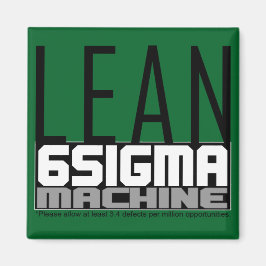 LEan Six Sigma Maskin Grönt Bälte Magnet