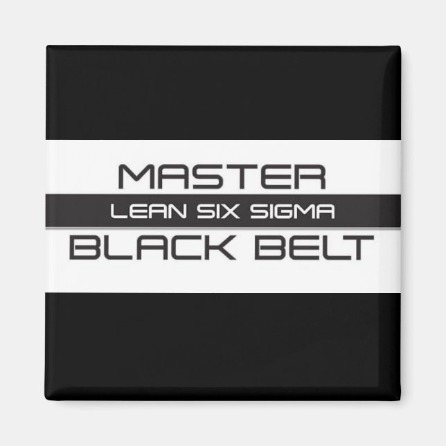 Lean Six Sigma Master Black Bälte Magnet (Framsidan)