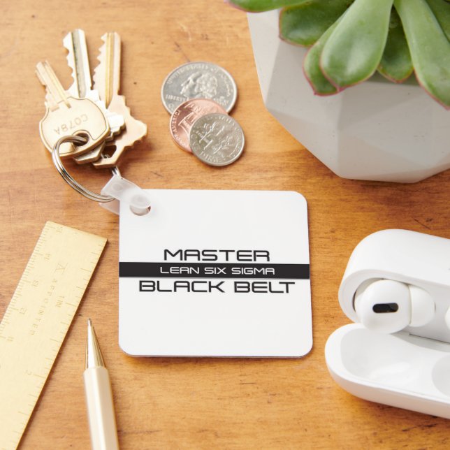 Lean Six Sigma Master Black Bälte Nyckelring (Skrivbord)