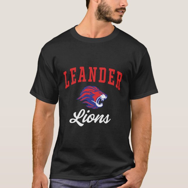 Leander High School Lejon C3 T Shirt (Framsida)