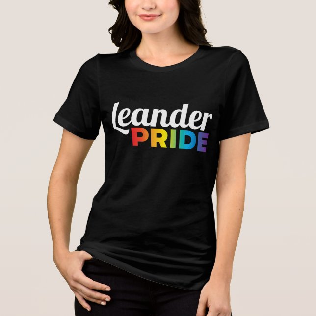 Leander Pride T-Shirt (Women's) Tri-Blend Shirt (Framsida)
