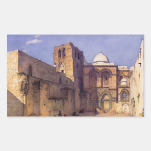 Leander Russ Heliga Sepulchers kyrka Rektangulärt Klistermärke