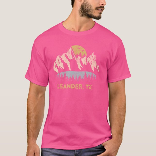Leander Texas Mountain Sunset Sunrise TX T Shirt (Framsida)