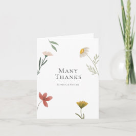 Leander WildblommBröllop Tack Kort