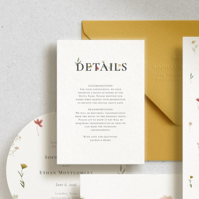 Leander WildblommBröllop Tilläggskort (Skapare uppladdad)