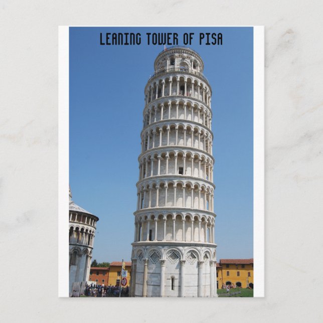 Leaning Torn i Pisa Italien Vykort (Framsida)