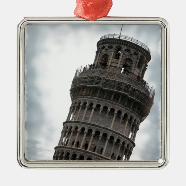 Leaning Torn i Pisa Julgransprydnad Metall (Framsidan)