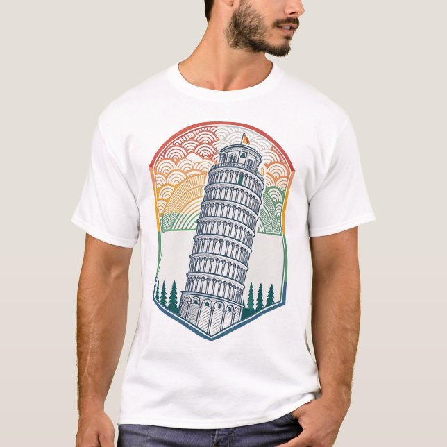 Leaning Torn i Pisa T Shirt (Framsida)