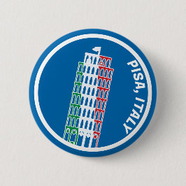 Leaning Torn i Pisa Vapensköld Knapp