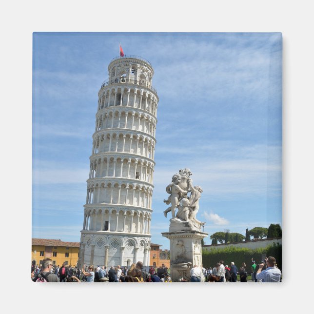 Leaning torn och La Fontana dei Putti Statue, Pis Magnet (Framsidan)