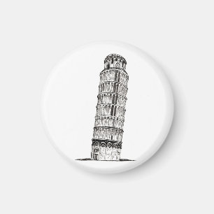 Leaning Torn of Pisa Italiens Berömd Landmark Magnet