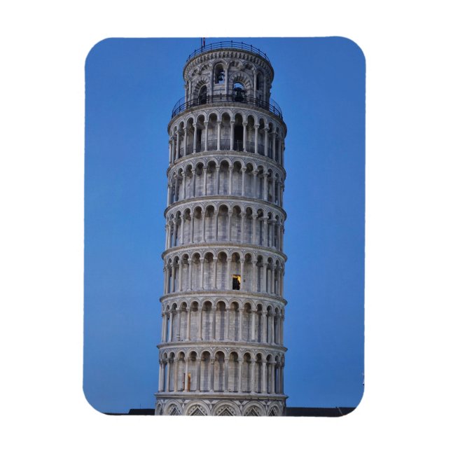 Leaning Tower at Dusk Magnet (Vertikal)