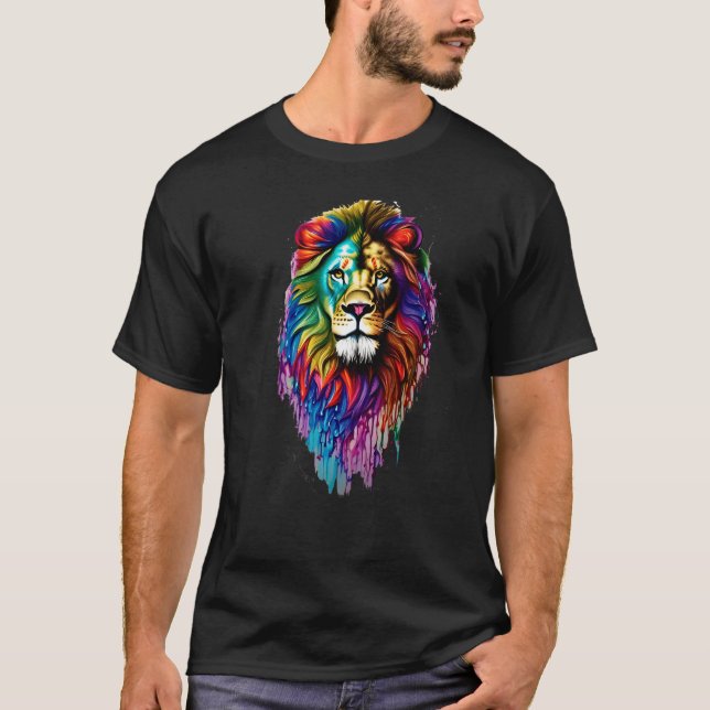 Leão rei dos Animais T Shirt (Framsida)