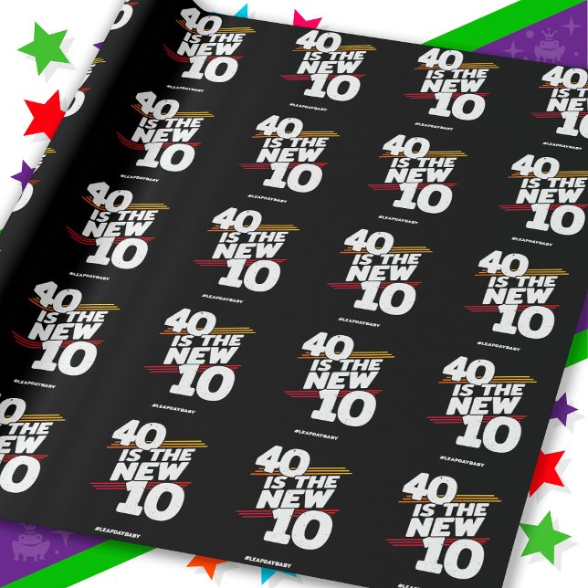 Leap Day 40-års födelsedagsfest Ny skottår Feb 29 Presentpapper (Skapare uppladdad)