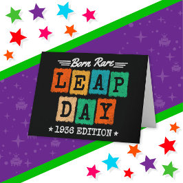 Leap Year 1936 Born Sällsynt 1936 Leap Day Birthda Kort