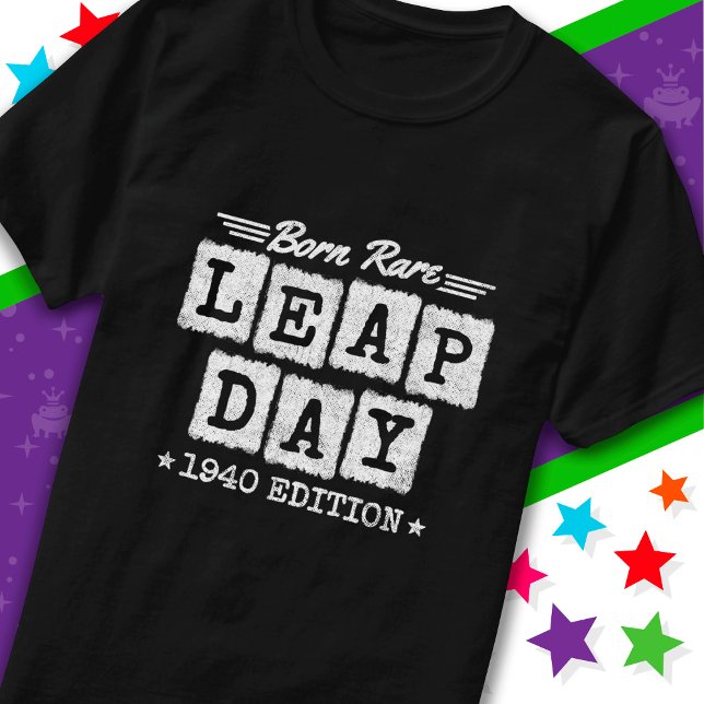 Leap Year 1940 Born Sällsynt 1940 Leap Day Birthda T Shirt (Skapare uppladdad)