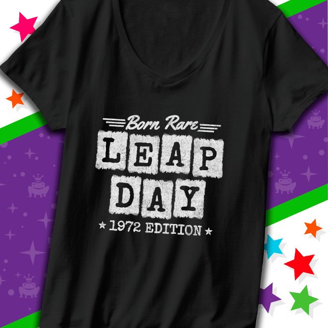Leap Year 1972 Born Sällsynt 1972 Leap Day Birthda T Shirt (Skapare uppladdad)