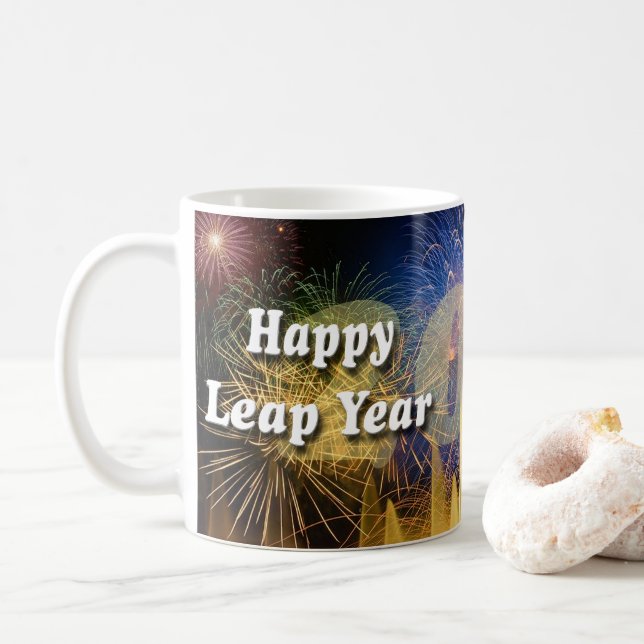 Leap Year 2020, lycklig Kaffemugg (Med munk)