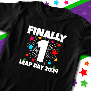 Leap Year 2024 4 Year Old 1st Leap Day Birthday T Shirt