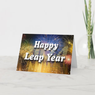Leap Year 2024, lycklig Helgkort