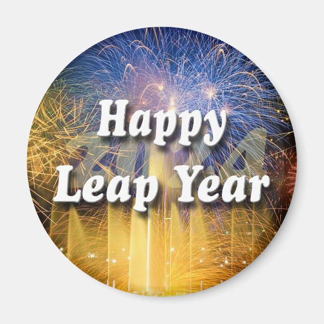 Leap Year 2024, lycklig Magnet (Framsidan)