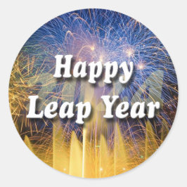 Leap Year 2024, lycklig Runt Klistermärke