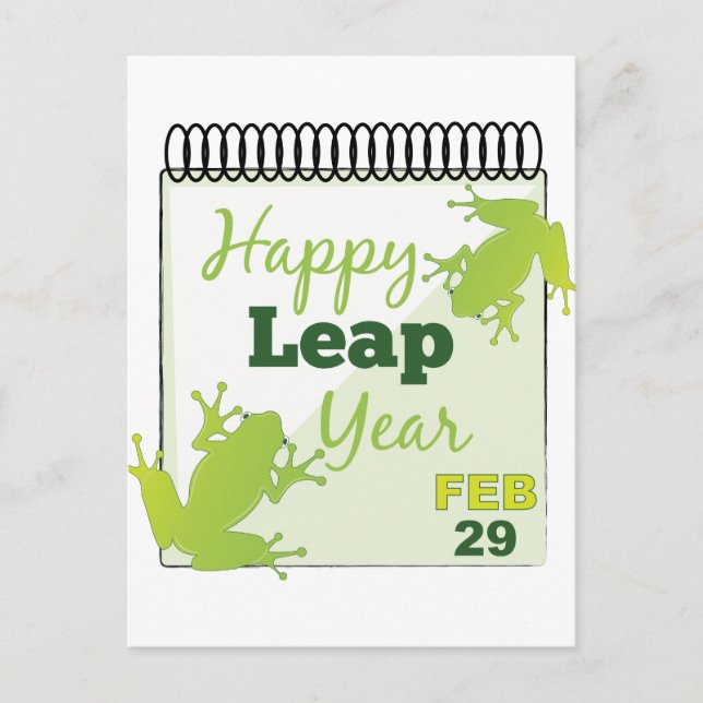 Leap Year Feb 29 Vykort (Framsida)