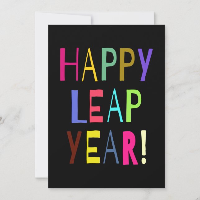 Leap Year, lycklig! | Du anpassar texten (Framsida)