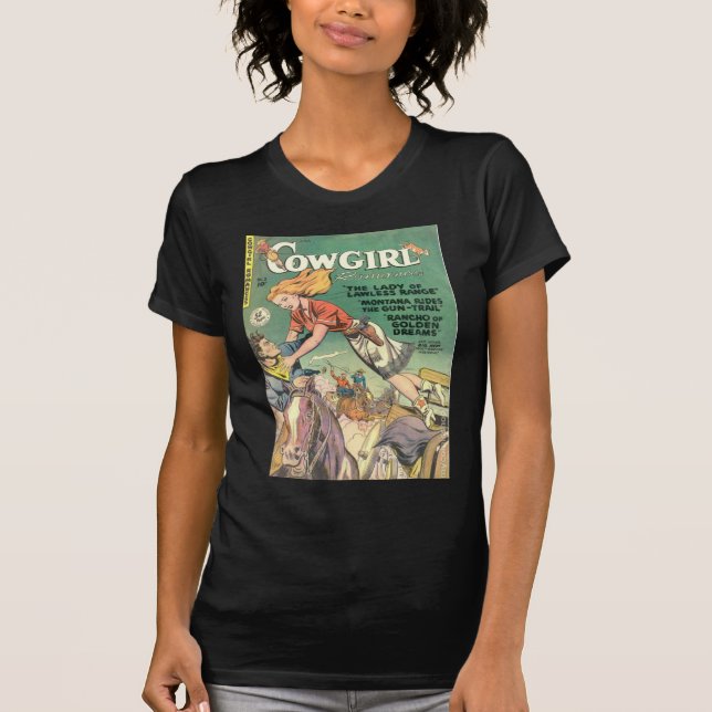 Leapande Cowgirl T-shirt (Framsida)