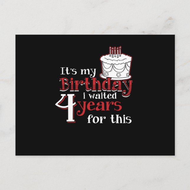 Leaper Leap Year 2020 Leapling Birthday Bday Waite Vykort (Framsida)