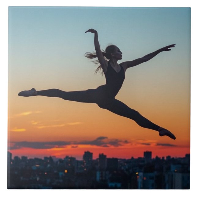 Leaping Ballerina Kakelplatta (Framsidan)