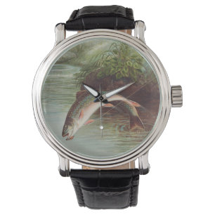 Leaping Brook Trout av Samuel Kilbourne (1874) Armbandsur