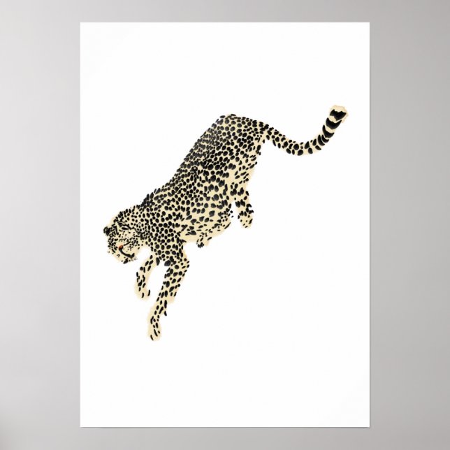 Leaping Cheetah Poster (Framsidan)
