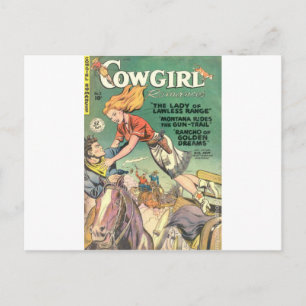 Leaping Cowgirl Vykort